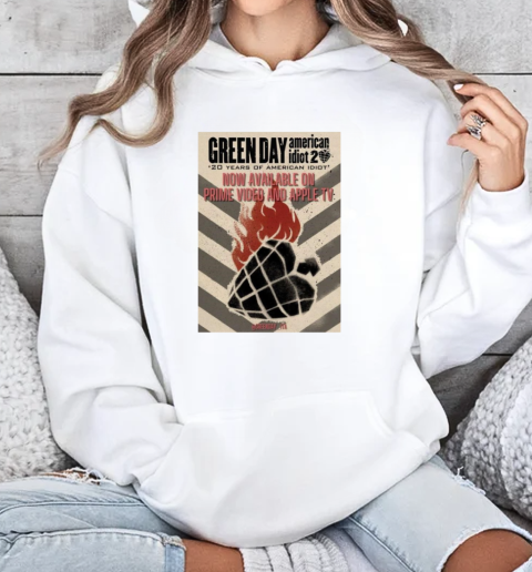 Green Day Prime Video And Apple TV 20 Years Of American Idiot 2025 T-Shirt Unisex Hoodie