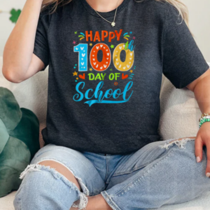 Happy 100th Day Of School 100 Days Of School Teacher Student T-Shirt Classic Women's T-shirt