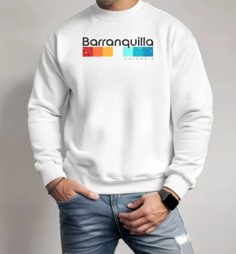 Happy Barranquilla Colombia Retro Style Vintage T-Shirt Unisex Sweatshirt