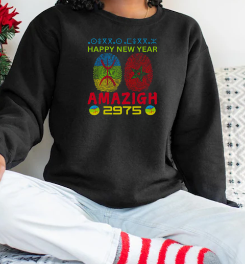 Happy Yennayer 2025 Amazigh Flag New Year 2975 Morocco T-Shirt Unisex Sweatshirt