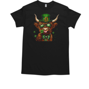 Highland Cow St. Patrick's Day Retro Coquette St Patty's Day T-Shirt Classic Men's T-shirt
