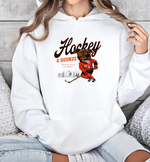 Hockey and Hounds Putting Biscuit in the Basket vintage  Unisex Hoodie