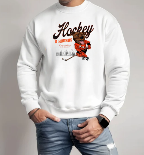 Hockey and Hounds Putting Biscuit in the Basket vintage  Unisex Sweatshirt