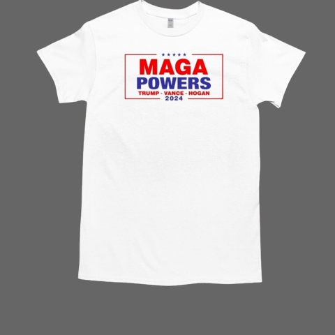 Hulk Hogan Wearing Maga Powers Trump Vance Hogan 2024 T-Shirt