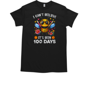 I Can't Believe Its Been 100 Days Funny Bee 100th Day School T-Shirt Classic Men's T-shirt