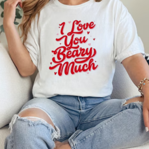 I Love You Beary Much Heart T-Shirt Classic Women's T-shirt