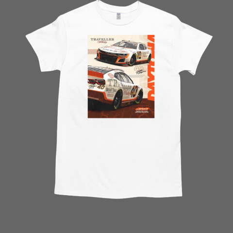 JR Motorsports Traveller x JRM Daytona 500 Entry Justin Allgaier Traveller Tennessee Whiskey Diecast Poster T-Shirt