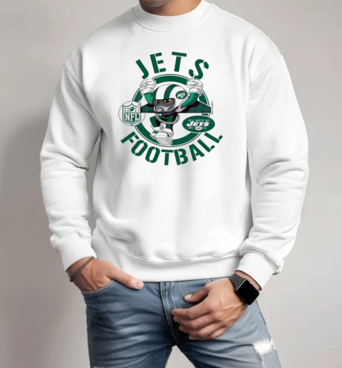 Jets Football NFL Rush Zone Cartoon Character T-Shirt Unisex Sweatshirt