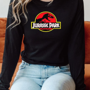Jurassic Park Retro Icon Logo T-Shirt Long Sleeved T-shirt 