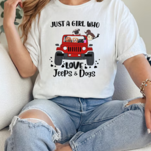 Just a girl who love Jeeps and Dogs T-Shirt Classic Women's T-shirt