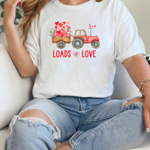 Loads Of Love Farm Tractor Valentines Day T-Shirt Classic Women's T-shirt