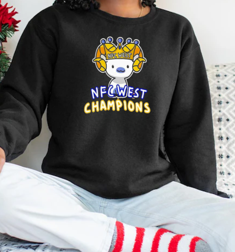 Los Angeles Rams The Champions Of NFC West Champions NFL Playoffs 2024 2025 Merch By CornDoggyLoL T-Shirt Unisex Sweatshirt