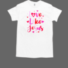 Love Like Jesus Coquette Heart Valentine Day Christian T-Shirt Classic Men's T-shirt