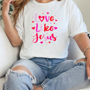 Love Like Jesus Coquette Heart Valentine Day Christian T-Shirt Classic Women's T-shirt