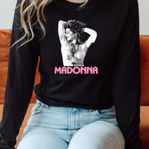 Madonna Pink Text T-Shirt Long Sleeved T-shirt 