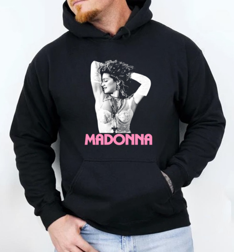 Madonna Pink Text T-Shirt Unisex Hoodie