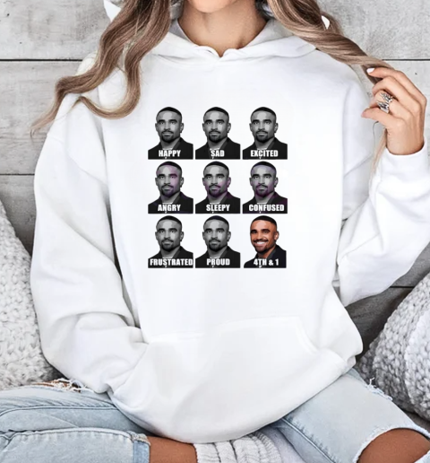 Many Faces Of Jalen Hurts Humorous Philadelphia Eagles T-Shirt Unisex Hoodie