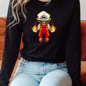 Mario Hand Fire T-Shirt Long Sleeved T-shirt