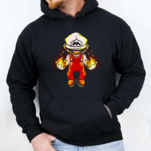 Mario Hand Fire T-Shirt Unisex Hoodie