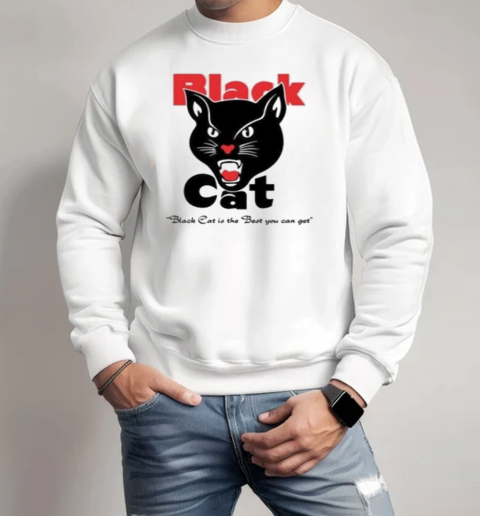 Matthew Livelsberger Wearing Black Cat T-Shirt Unisex Sweatshirt