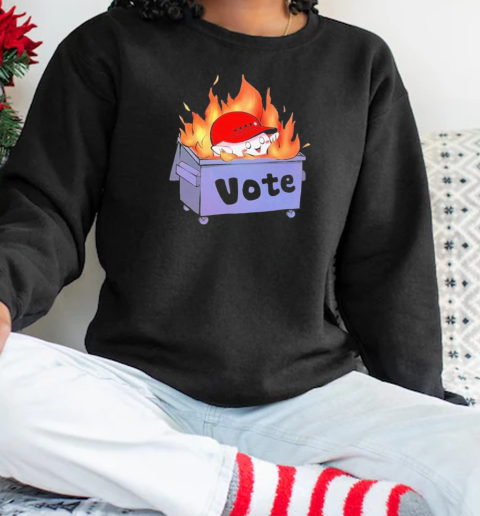 Metokur Dumpster Fire Vote T-Shirt Unisex Sweatshirt