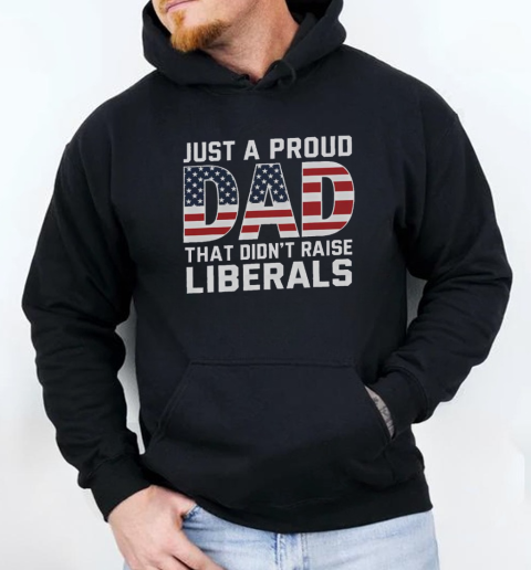 Nice Just A Proud Dad Patriotic Liberals T-Shirt Unisex Hoodie