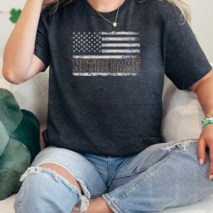 Nice Notre Dame USA Flag T-Shirt Classic Women's T-shirt