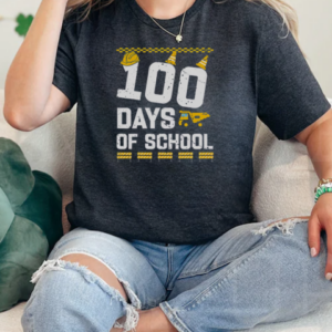 Official 100 Days Of School Construction Vehicles T-Shirt Classic Women's T-shirt