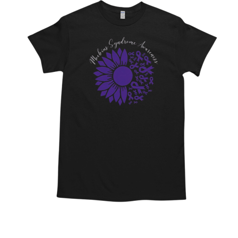 Official Moebius Syndrome Awareness Sunflower Purple Ribbon Support T-Shirt