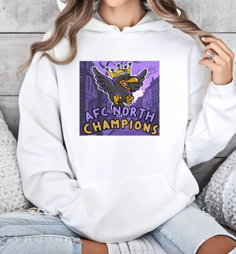 Official The Nfl Baltimore Ravens Win Cleveland Browns Are 2024 Afc North Champions T-Shirt Unisex Hoodie