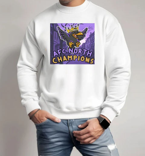 Official The Nfl Baltimore Ravens Win Cleveland Browns Are 2024 Afc North Champions T-Shirt Unisex Sweatshirt