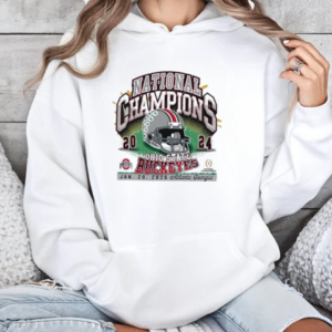 Ohio State Buckeyes CFP National Champions 2024 College Football Playoff Jan 20 2025 Atlanta Georgia Helmet T-Shirt Unisex Hoodie
