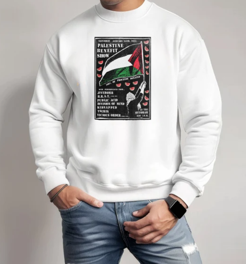 Palestine Benefit Shows At The Ottobar In Baltimore MD January 25 2025 T-Shirt Unisex Sweatshirt