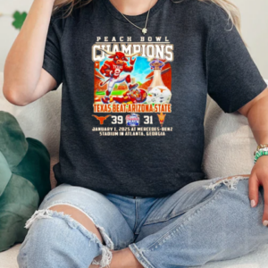 Peach bowl champions 2025 Texas Longhorns beat Arizona State score 39 31  Classic Women's T-shirt