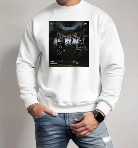 Philadelphia Eagles Devonta Smith A.j. Brown And Ceedy Duce All Black Week 18 Uniform Reveal  Unisex Sweatshirt