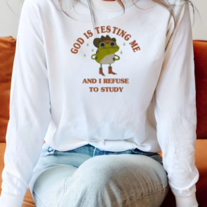 Philip Defranco God Is Testing Me And I Refuse To Study Frog T-Shirt Long Sleeved T-shirt 