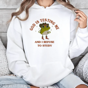Philip Defranco God Is Testing Me And I Refuse To Study Frog T-Shirt Unisex Hoodie