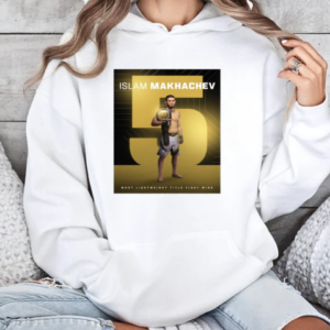 Poster UFC 311 Islam Makhachev Most Lightweight Title Fight Wins Record Breaker History Maker T-Shirt Unisex Hoodie