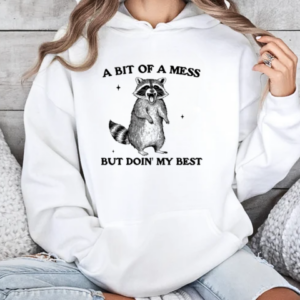 Raccoon A Bit Of A Mess But Doin' My Best T-Shirt Unisex Hoodie