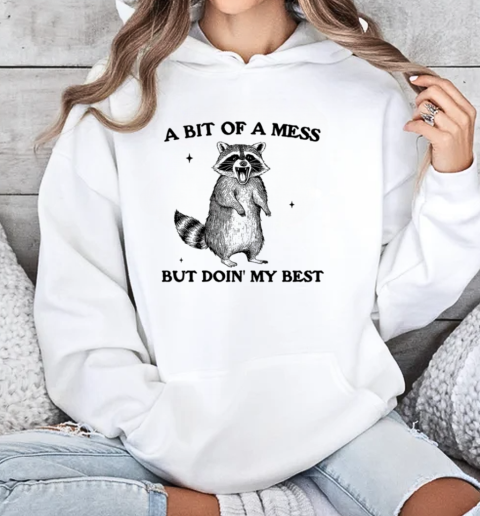 Raccoon A Bit Of A Mess But Doin' My Best T-Shirt Unisex Hoodie