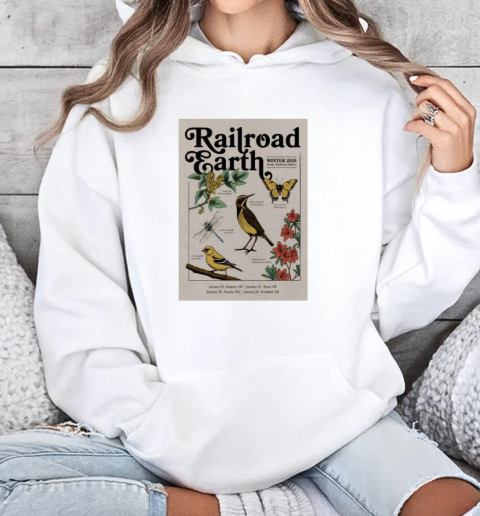 Railroad Earth January 23, 2025 Eugene, OR Tour T-Shirt Unisex Hoodie