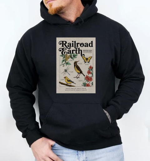 Railroad Earth Winter Tour Jan 2025 T-Shirt Unisex Hoodie