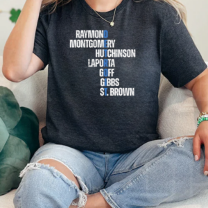 Raymond Montgomery Hutchinson Laporta Goff Gibbs St Brown Detroit 2025 T-Shirt Classic Women's T-shirt