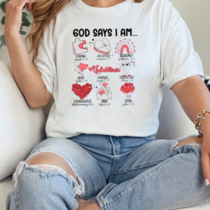 Retro God Says I Am Christian Valentines Day Self Love T-Shirt Classic Women's T-shirt