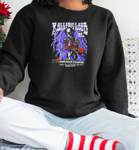 Rolling Loud Hard Rock Stadium Miami 23 Secret Kingdom Skeleton  Unisex Sweatshirt