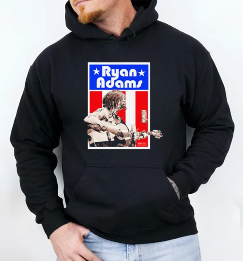 Ryan Adams Guitar American Flag T-Shirt Unisex Hoodie