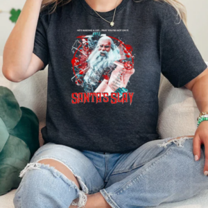 Santa's Slay he's making a list pray you're not on it T-Shirt Classic Women's T-shirt