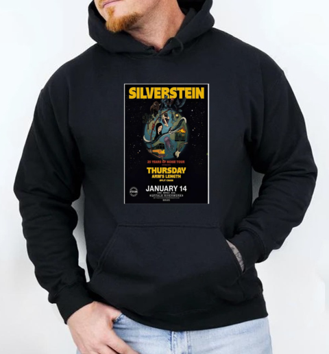 Silverstein 25 Years of Noise Buffalo, NY Tour Jan 14 2025 T-Shirt Unisex Hoodie