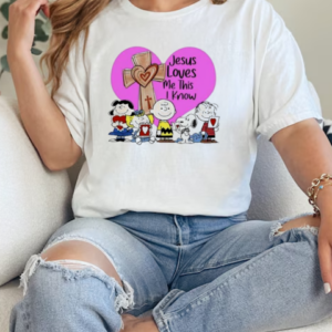 Snoopy And Friends The Peanuts Jesus Loves Me This I Know T-Shirt Classic Women's T-shirt