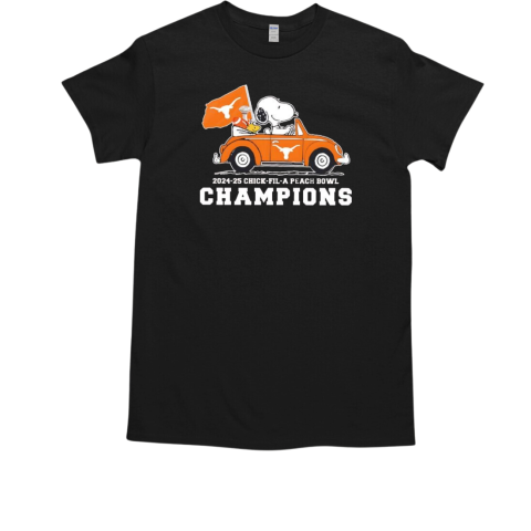 Snoopy Woodstock Texas Longhorns 2024 25 Peach Bowl Champions T-Shirt